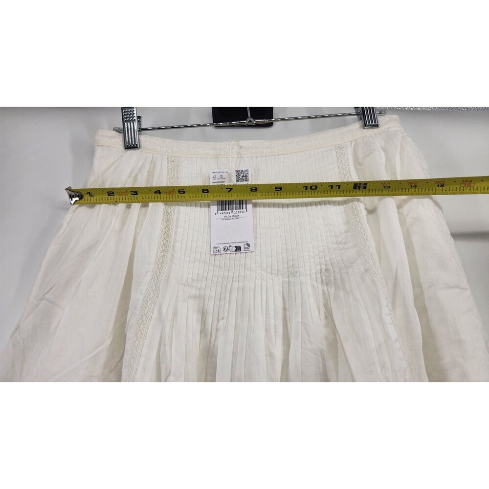 Mango MNG Womens Size 6 White Lace 100% Cotton Skirt NWT - Picture 9 of 11